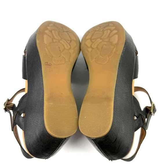 Kork-Ease | Shoes | Korkease Adelphi Strappy Leather Wedge  Kork Ease Adelphi Sandals 7 Black Leather Chic Wedge Platform Strappy Shoes